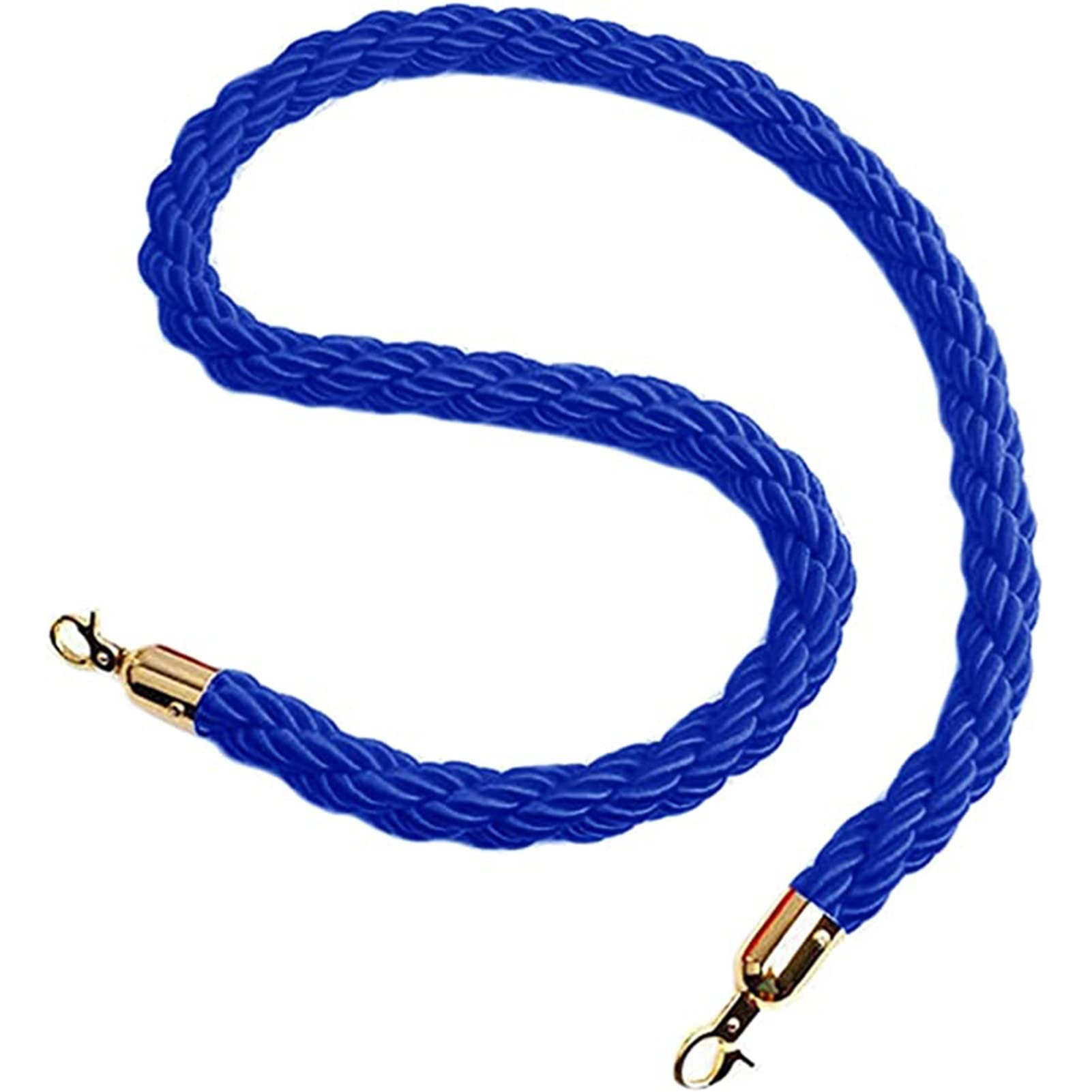 GDMDPTE Black Hemp Braided Rope for Crowd Control Stanchion Post Divider Strong Blue Queue Management Cord Ideal for Event and Venue nization
