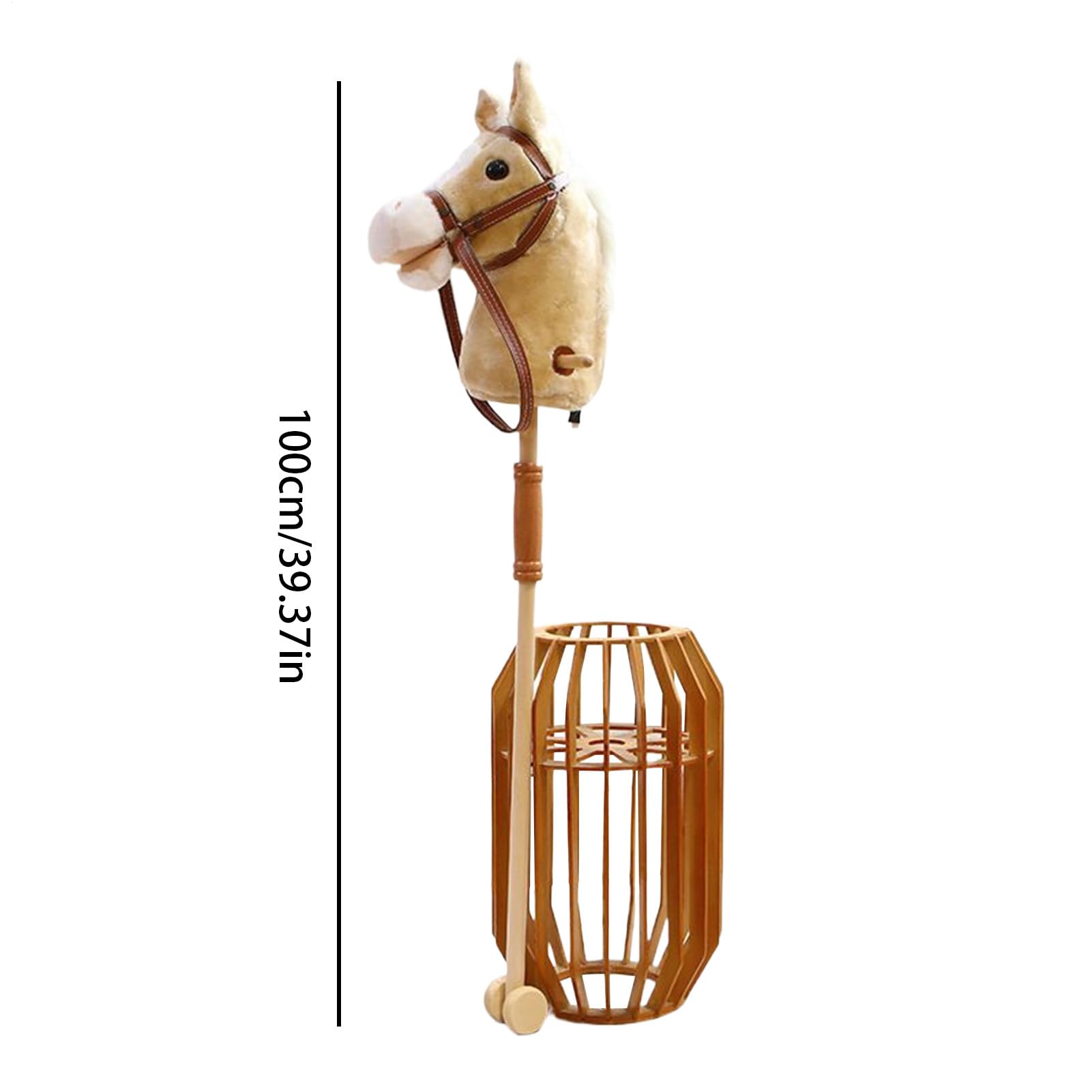 Stick Horse - Sons De Hennissement De Poteau Détachable | Poney D'équitation En Peluche, Tête D'animal De Jeu De Rôle Cowboy | Pour Les Jeux De Rôle Garçons Filles D'âge Préscolaire Anniversai