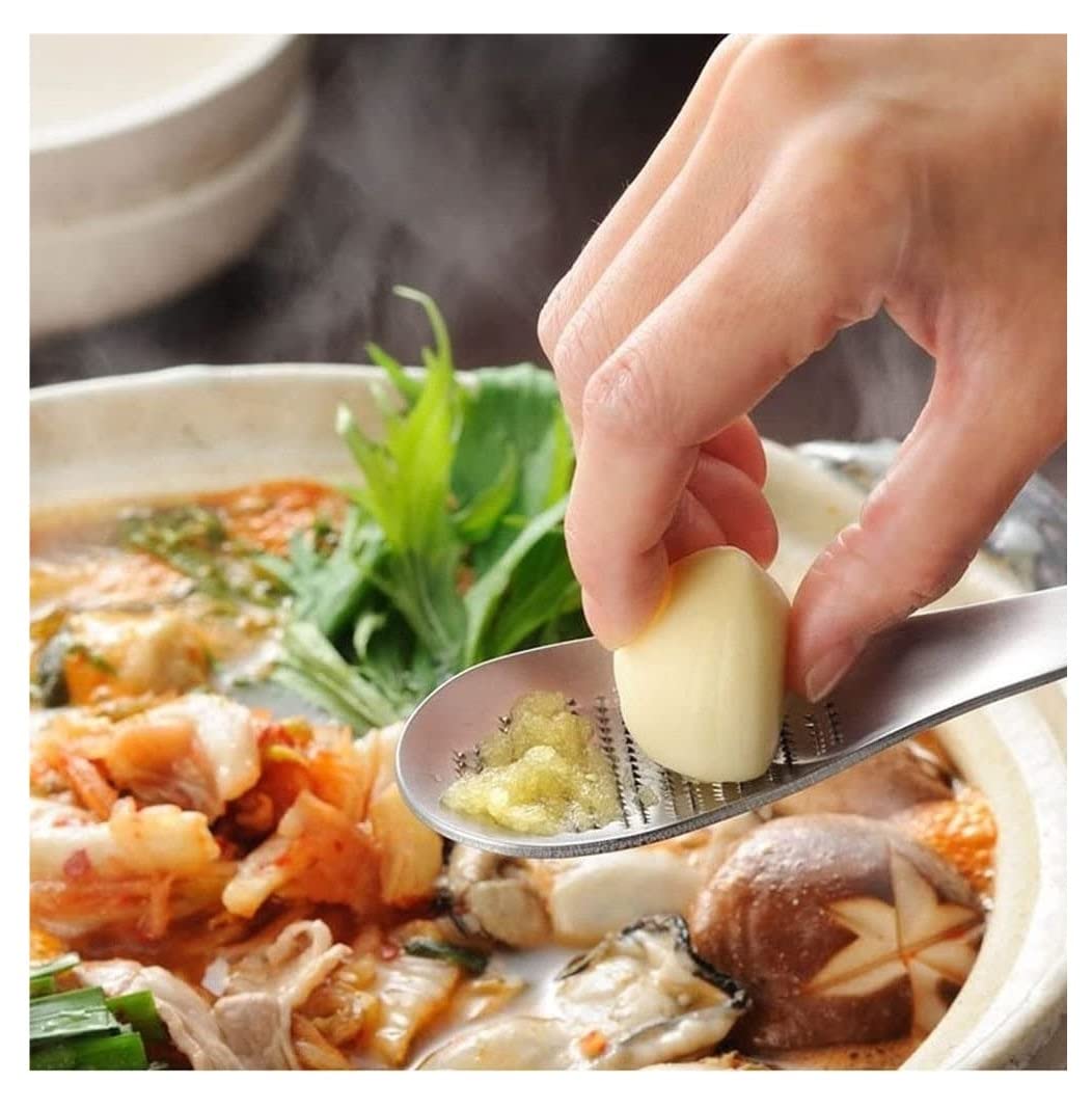 Knoblauch Helfer 2 Stück Knoblauchreibe, Teelöffel, Kochutensilien, Zitronenschale, Knoblauchpresse Küchen Kochen