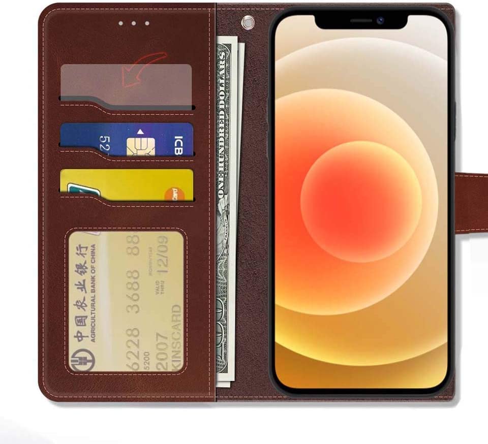 Coque antichoc iPhone 12 Mini housse portefeuille en cuir avec protection TPU - 2