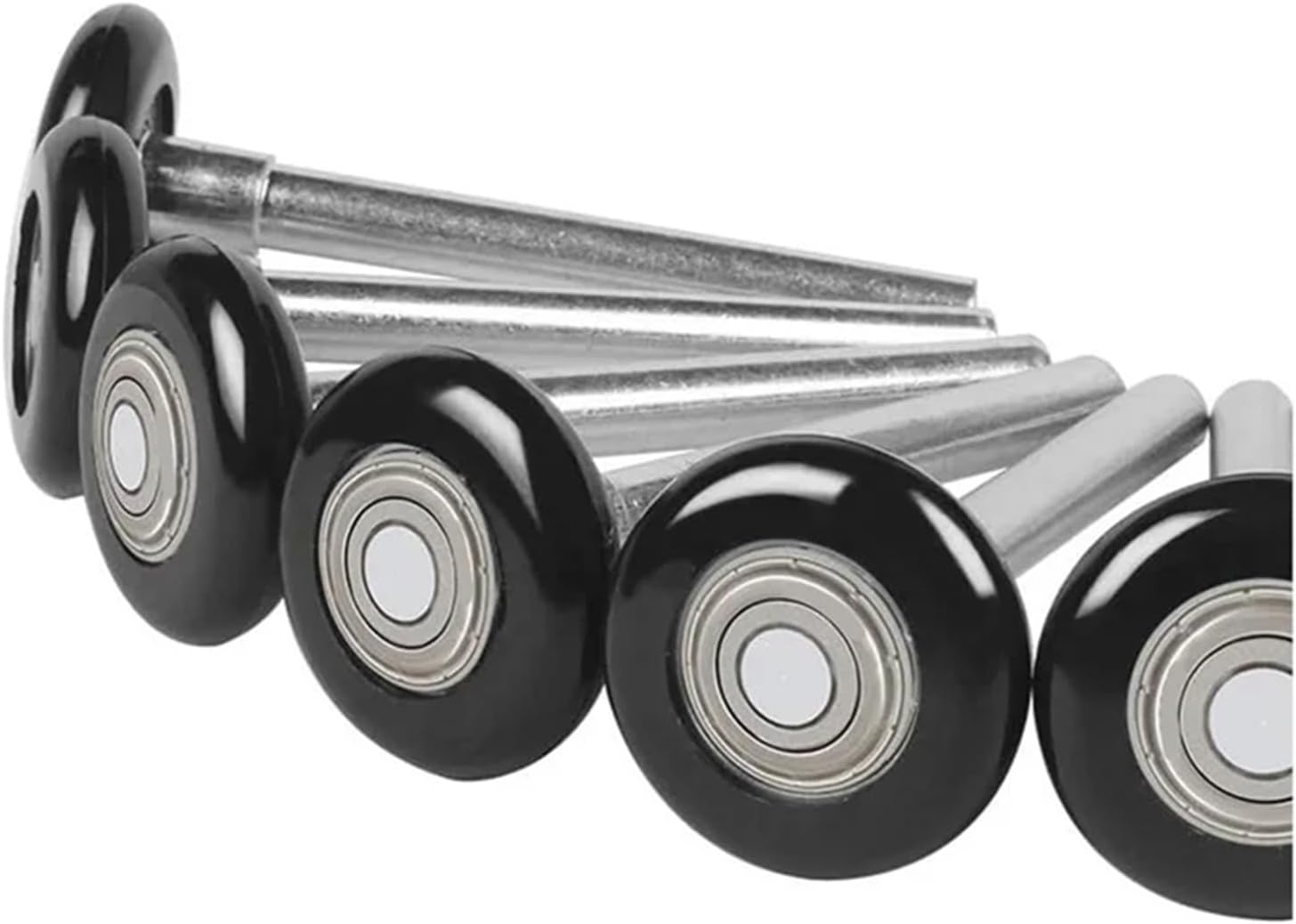 Durability 20Pcs Black 2" Nylon Garage Door Rollers Double Seals Precision Bearings Sliding Roller