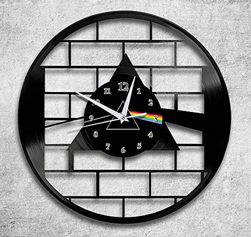 ForLovedGifts Pink Floyd Design Vinyl Wall Clock – Handmade Gift for Any Occasion – Unique Birthday, Wedding, Anniversary, Wall décor Ideas for Any Space