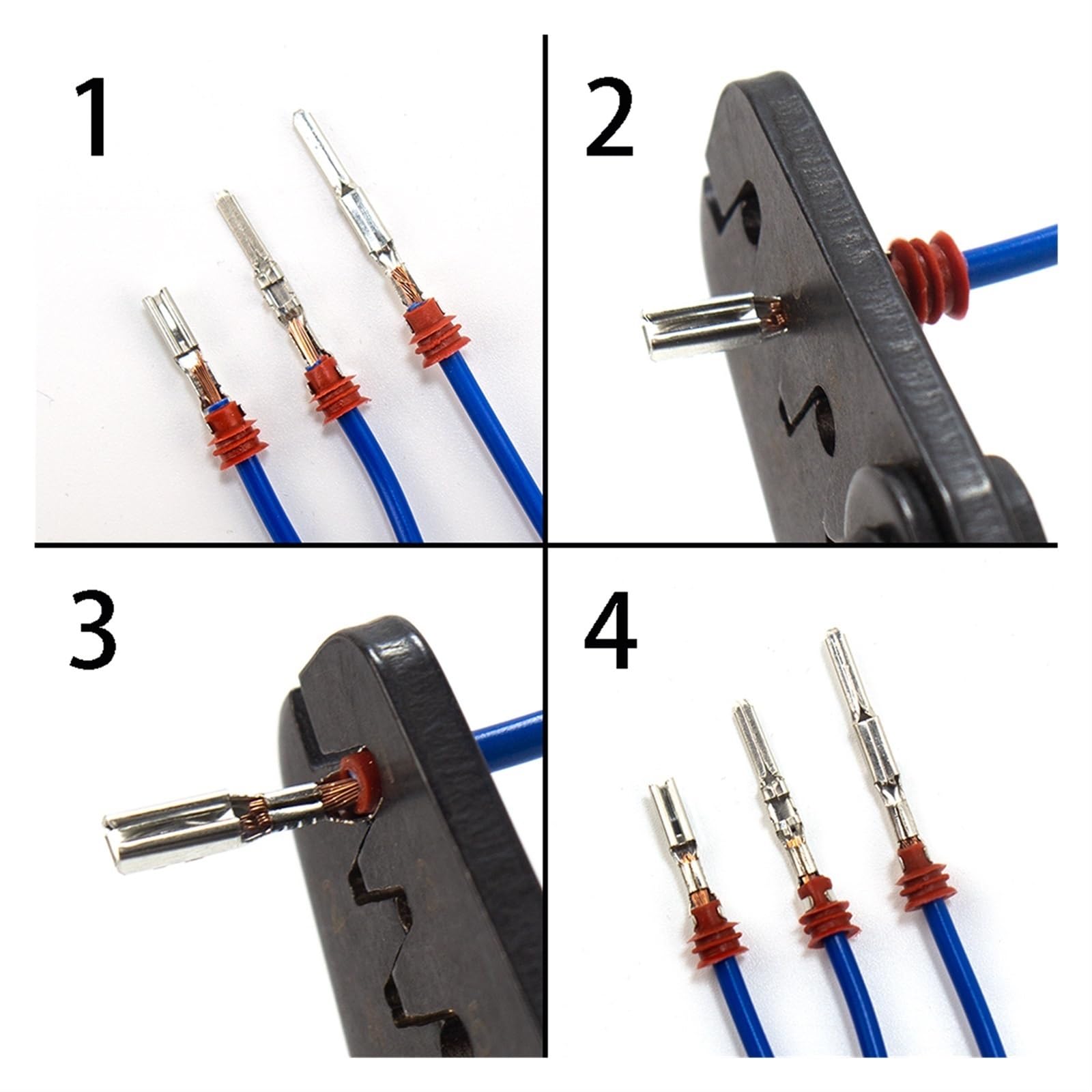 Conector de cableado automovilístico 30set 2Pin 3Pin 4Pin Motocicleta Motocicleta Conecte Alambre eléctrico a Prueba Agua(E 210pcs)
