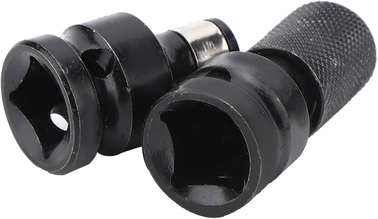 Hex Shank Socket Adapter Kit Heavy Duty Quick Release Chuck Converter 1/2 Inch to 1/4 Inch Wrench Adapter For Impact Drills Power Tools Automotive Repair Industrial Use Steel