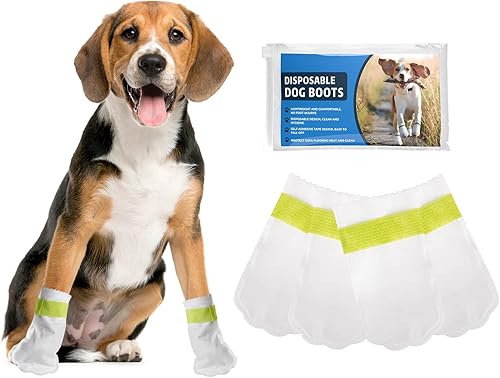 Botines desechables impermeables para protección de patas, calcetines desechables para perros pequeños, protectores de patas de perro para perros
