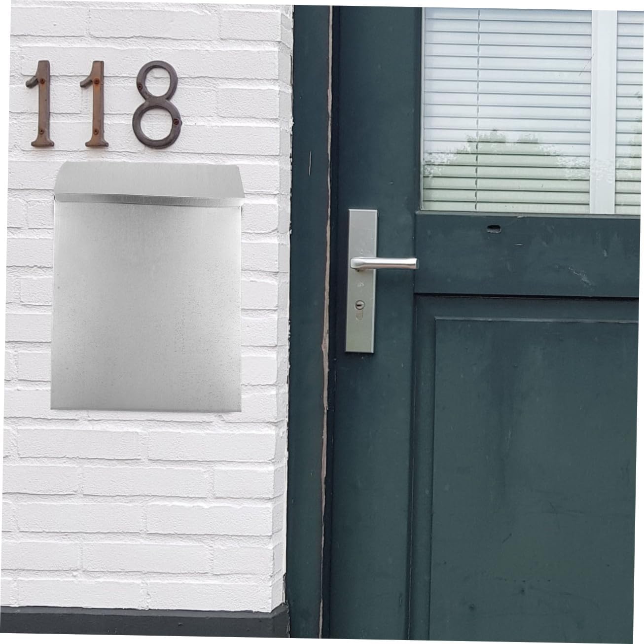 Veemoon Wall Mount Donation Box with Lock for Secure Charity Collection and Storage Rustic Design for Outdoor Use Offices and Apartments