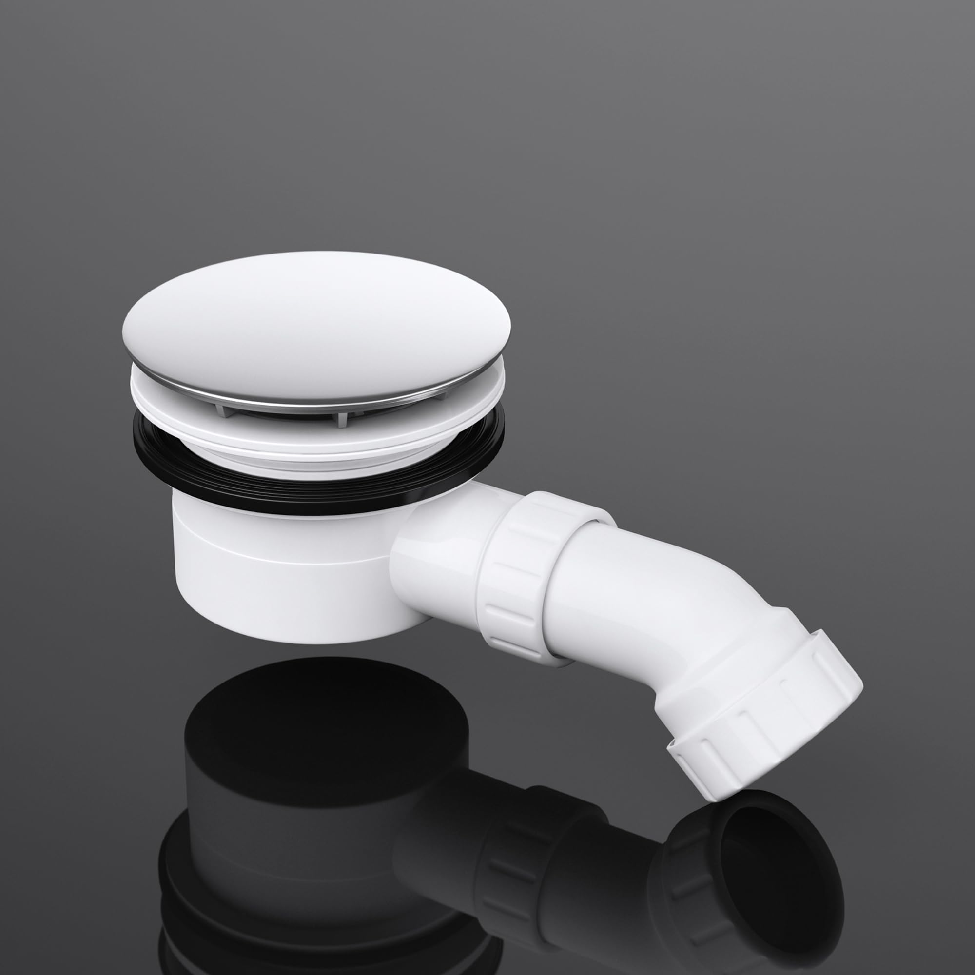 Piatto Doccia Antiscivolo In Acrilico 75x90cm - Con Piletta, Bianco, Forma Rettangolare - Foto 11