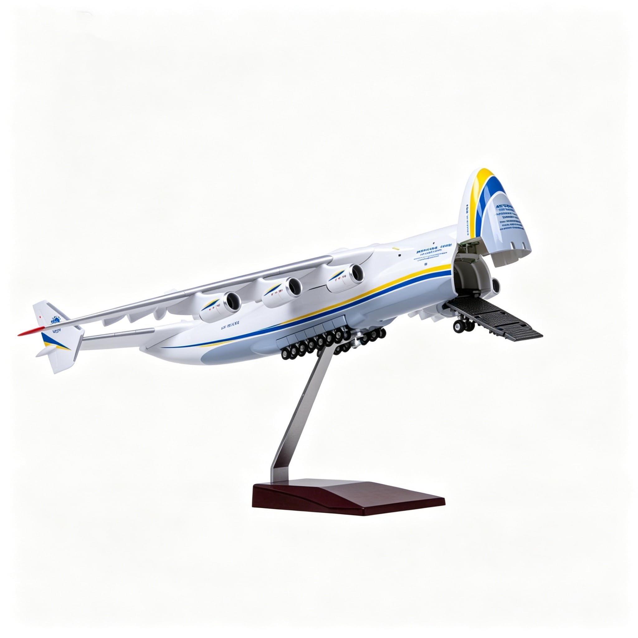 Antonov An-225 An-124 Mriya Plastic Airplane Model 1/200 Show Adult Collectible Toy Boy Large Ukrainian Transport Aircraft ABS Plastic Plane Model(White)