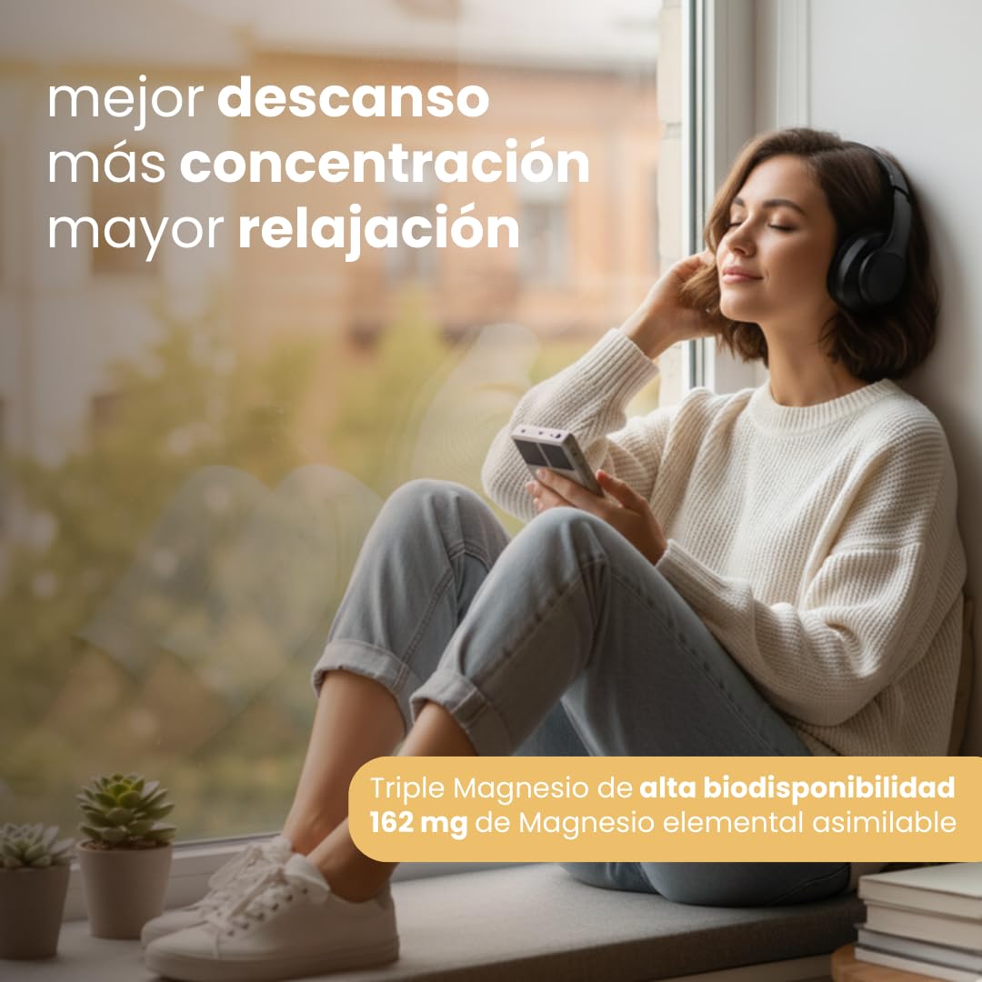 Triple Magnesio con Bisglicinato, Citrato y Malato de Alta Biodisponibilidad | 120 Cápsulas Fáciles de Tragar | Mejora Descanso, Sueño y Concentración – MagnesioForte Avanceutics Pack 2 Meses