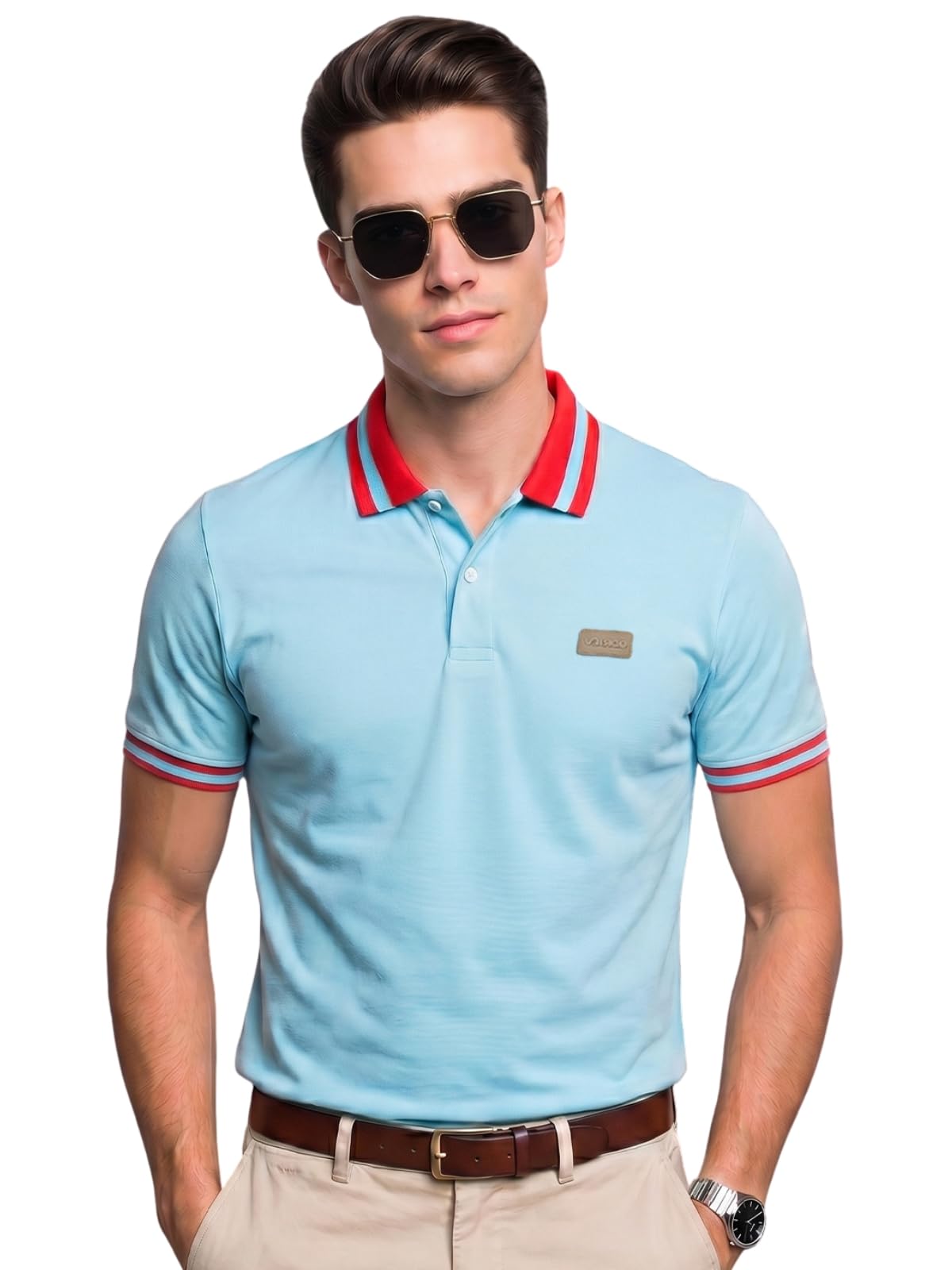 Buy Veirdo® Pure Cotton Half Sleeves Regular Fit Solid Patch