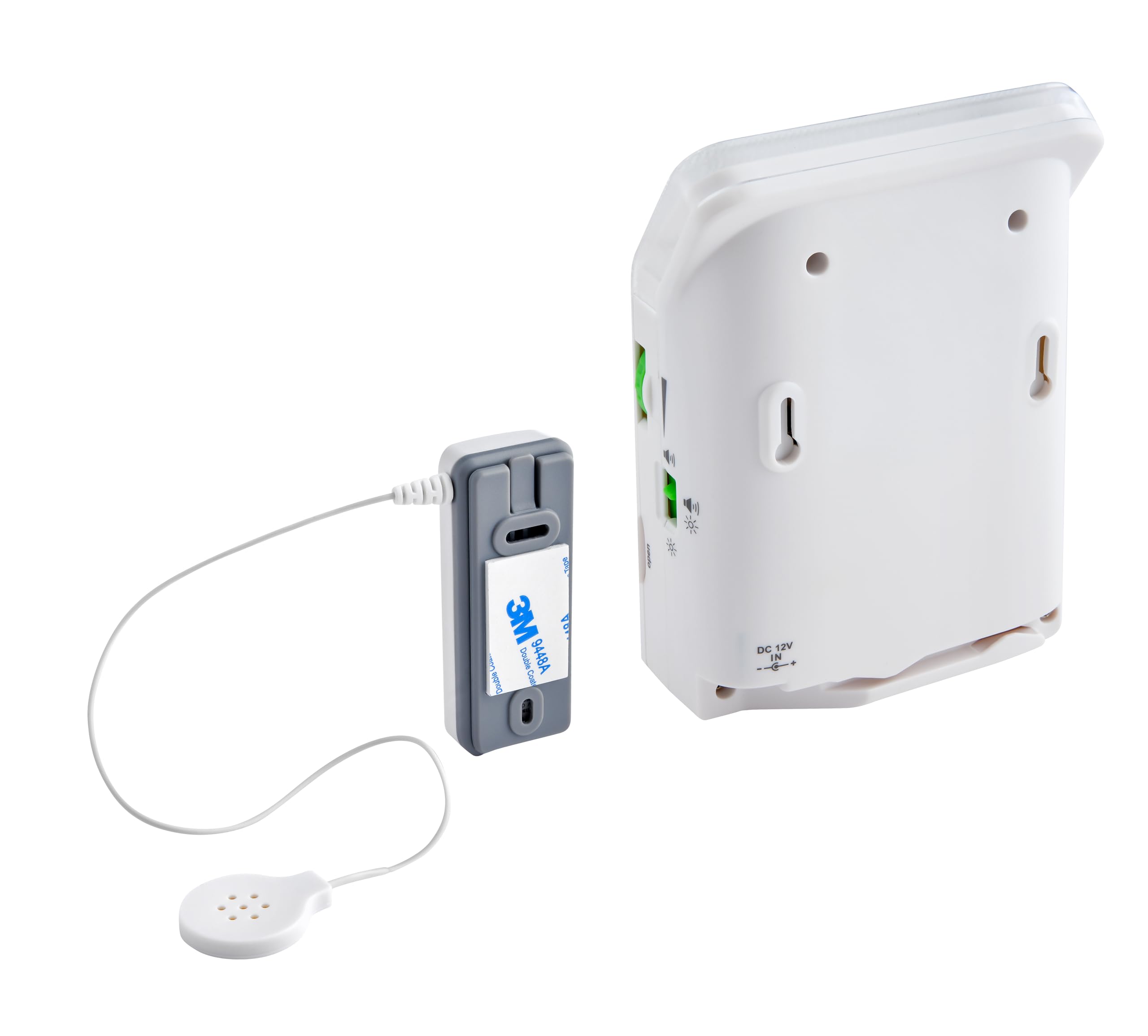Humantechnik visuTone air Funk-Lichtklingel mit Akustiksensor und lautem Ton für Schwerhörige
