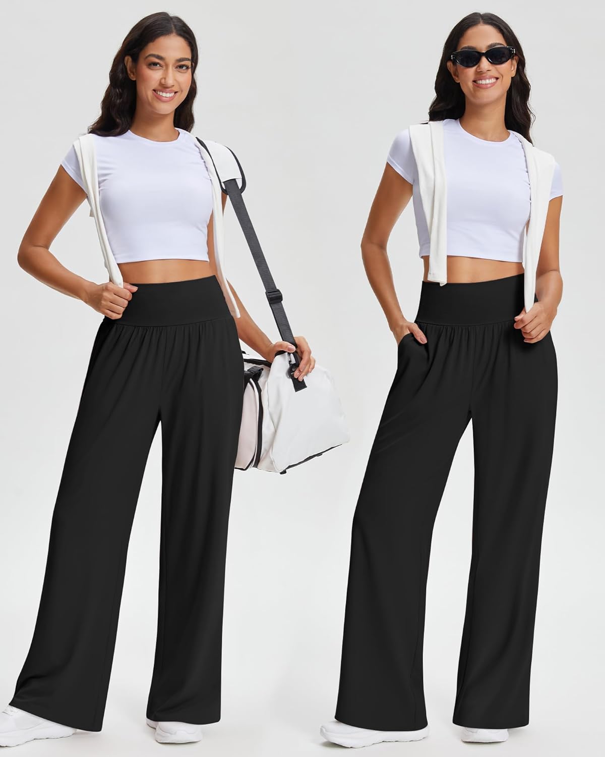 Stelle Wide Leg Yoga Pants for Women High Waisted Super Comfy Buttery Soft Lounge Pants with Pockets 26/28/30 Inseam - Image 6