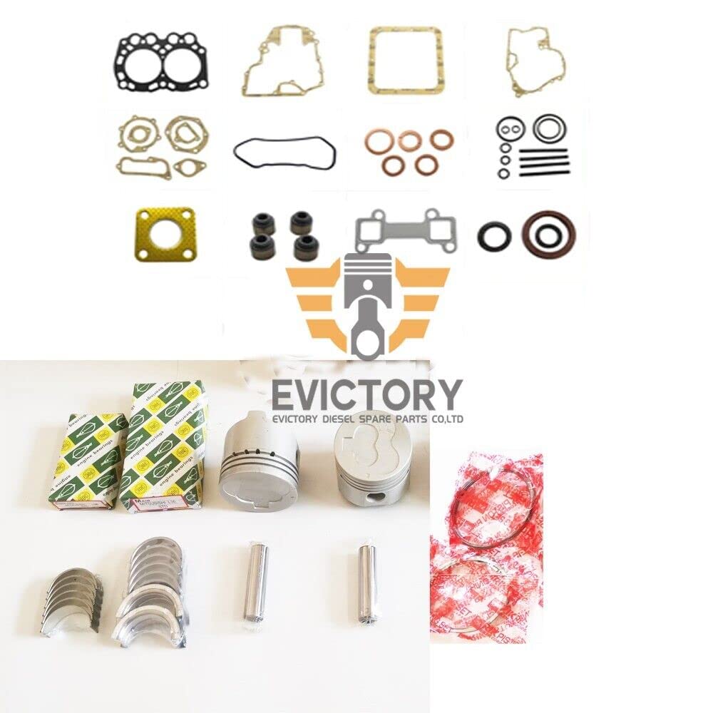 per Mitsubishi L2E Revisione Rebuild Kit Pistone Anello Motore Guarnizione Cuscinetto Set