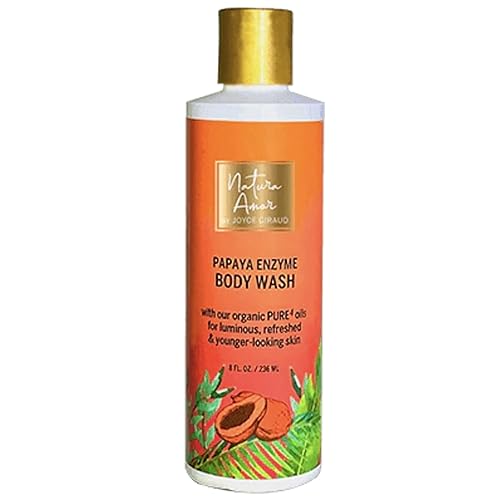 Natura Amor by Joyce Giraud Papaya Enzyme Body Wash - Nutritivo e hidratante, ideal para todo tipo de piel, aroma a papaya, 8 onzas líquidas