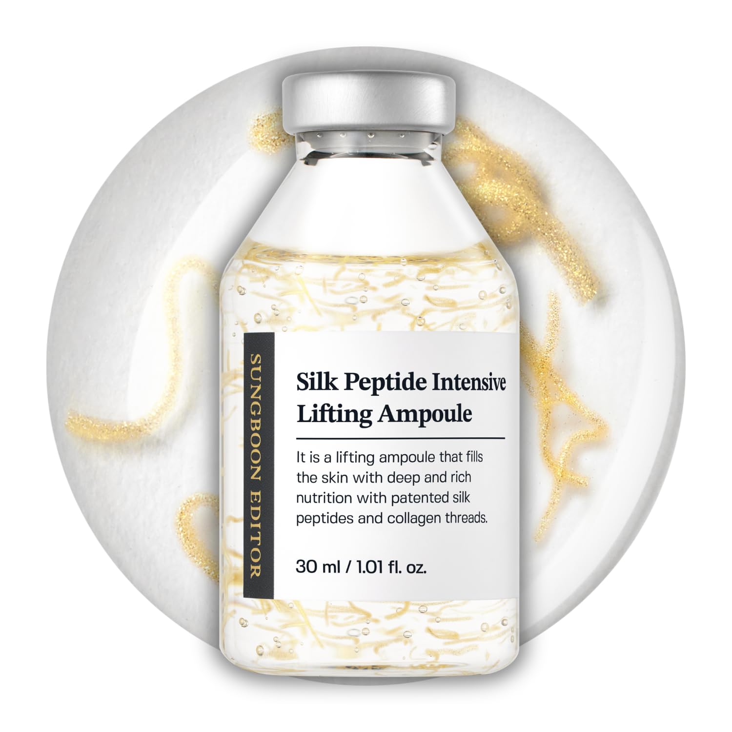 SUNGBOON EDITOR Silk Peptide Intensive Lifting Ampoule | Korean Anti-Aging Serum for Face with Collagen & 30 Peptide Complex | 35ml, 1.18 fl oz (Peptide(Old), 35 ml (Pack of 1))