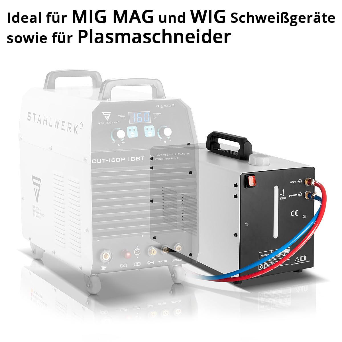 STAHLWERK Refrigerador de agua con 370 W de potencia y depósito de 6 l para equipos de soldadura MIG MAG | TIG y cortadoras de plasma
