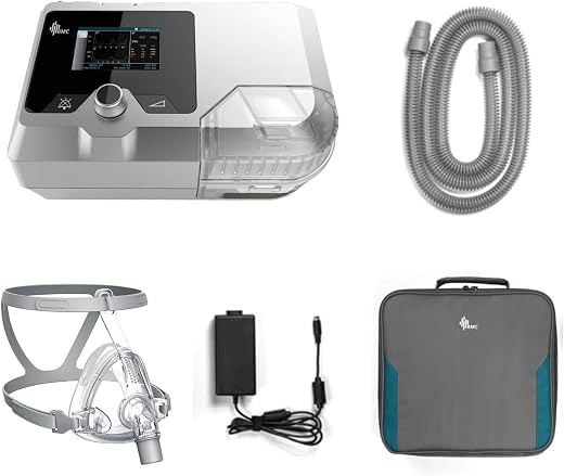 BMC G2S B30VT BIPAP Machine for home with Humidifier, BMC Full Face Mask Medium and Carrying Case Bag With 2 Years warranty