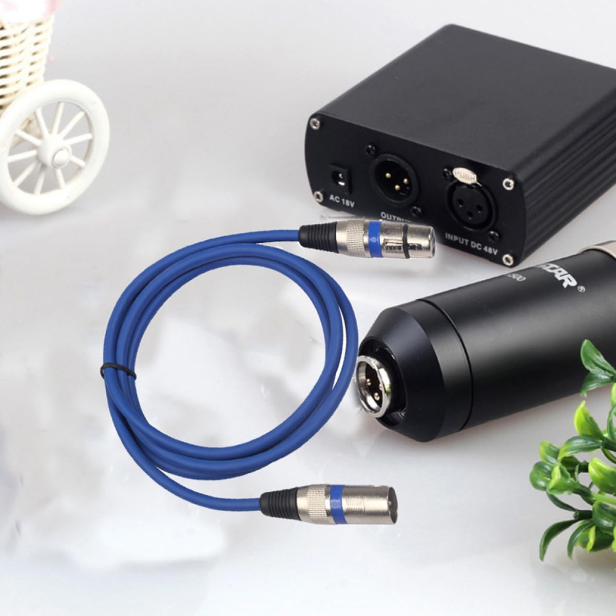 Cabilock Cable de Micrófono Paquete de 6 Unidades Balanceado Xlr Macho a Hembra de 1 Metro en Colores Variados, Transmisión Antiinterferencias para Escenario y Amplificador