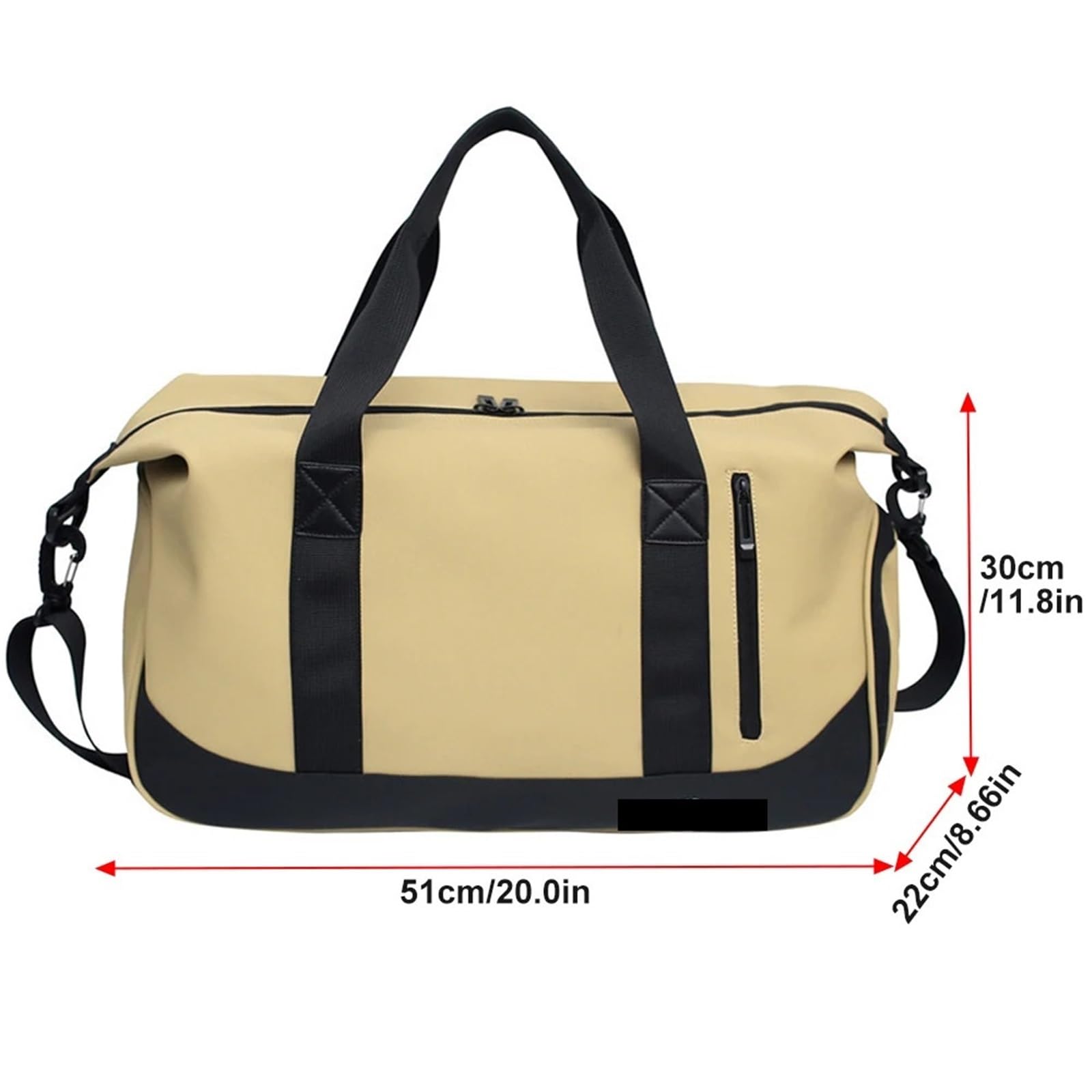 borsone palestra uomo 1 borsa da palestra con scomparto for scarpe | Borsone da viaggio elegante Borsone leggero for donne e uomini, palestra sportiva(Black)