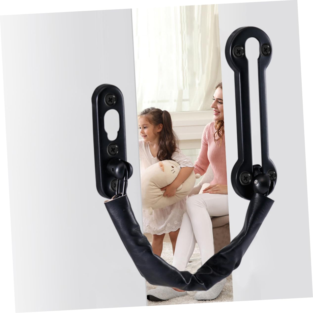 BELLIFFY Bold Door Chain Latch Hotel Safety Door Lock Stainless Steel Security Lock for Front Do