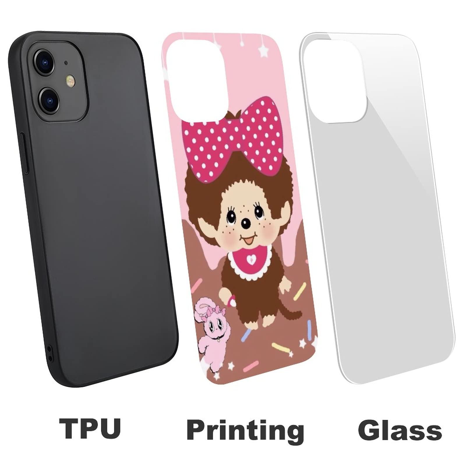 Amazon.co.jp: モンチッチ IPhone12ケース アイフォン 専用 強化ガラス