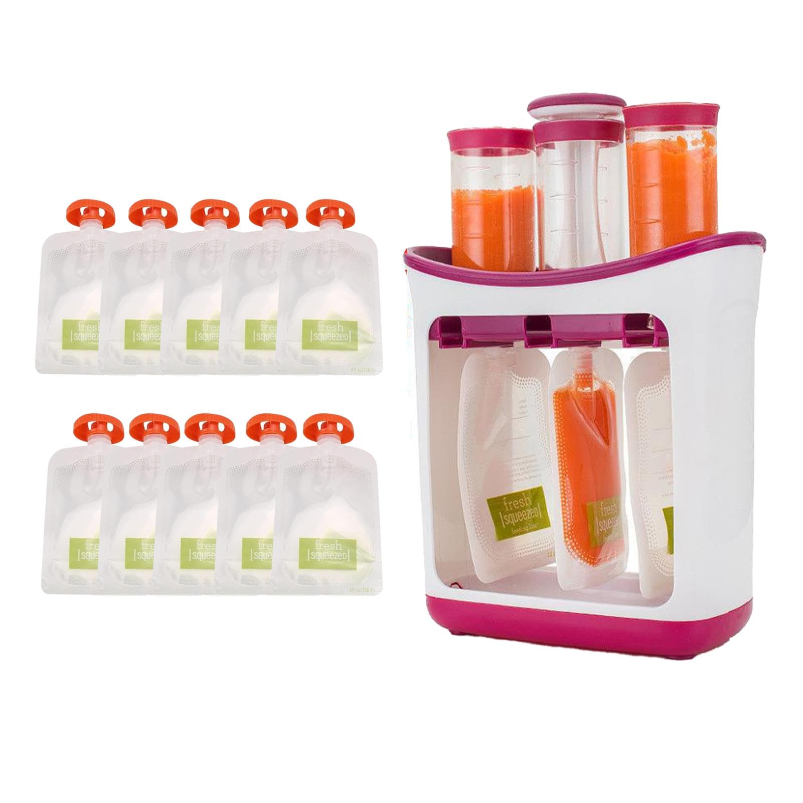 Squeeze Station Fabricant De Jus À Base, Station À Presser Pour Bébé, Jus De Fruits Frais Pour Bébé Fait Maison Avec Sacs De Rangement