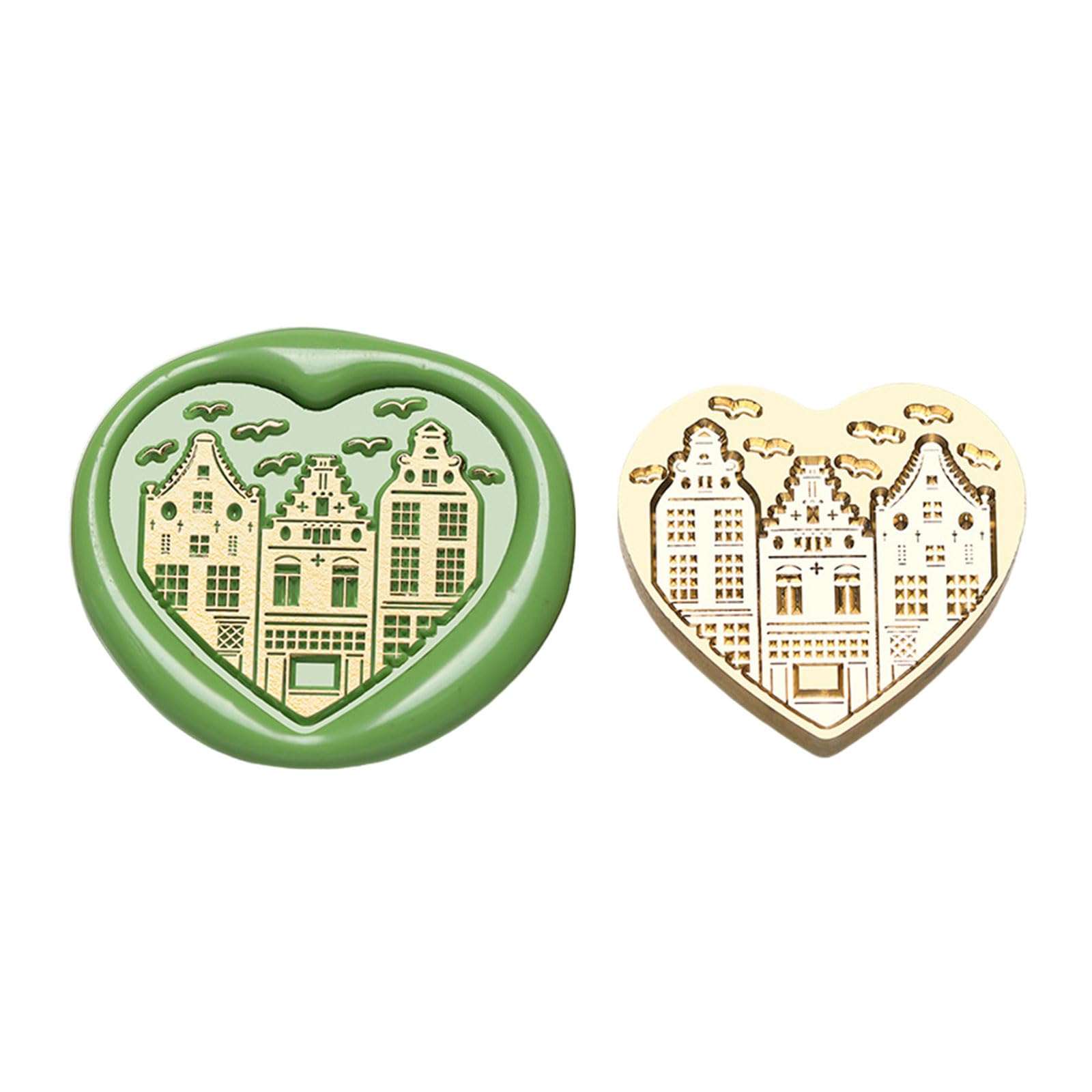 Buxuaaaa Shaped Waxes Seal Stamp Heart Series Sealing Waxes Stamp for Scrapbooking Letters Card Invitation Decorations Heart Series Seal for Card Decorations Shaped Sealing