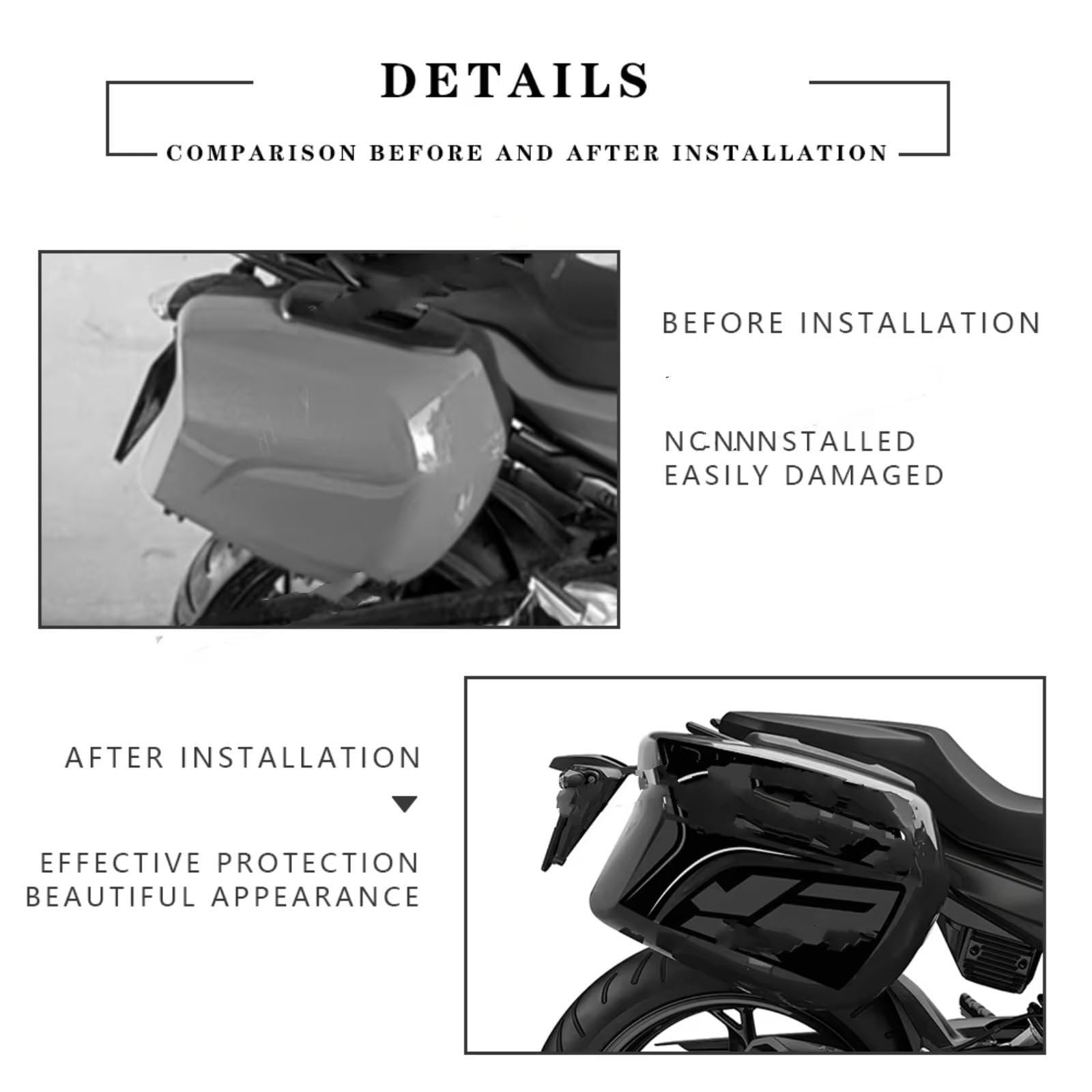 Compatibile Con Per F900 Per XR Carbon Look 3D Gel Adesivo Protettivo Per Custodia Laterale Per Moto Accessori Kit Impermeabile Antiscivolo Serbatoio(Triple Black)