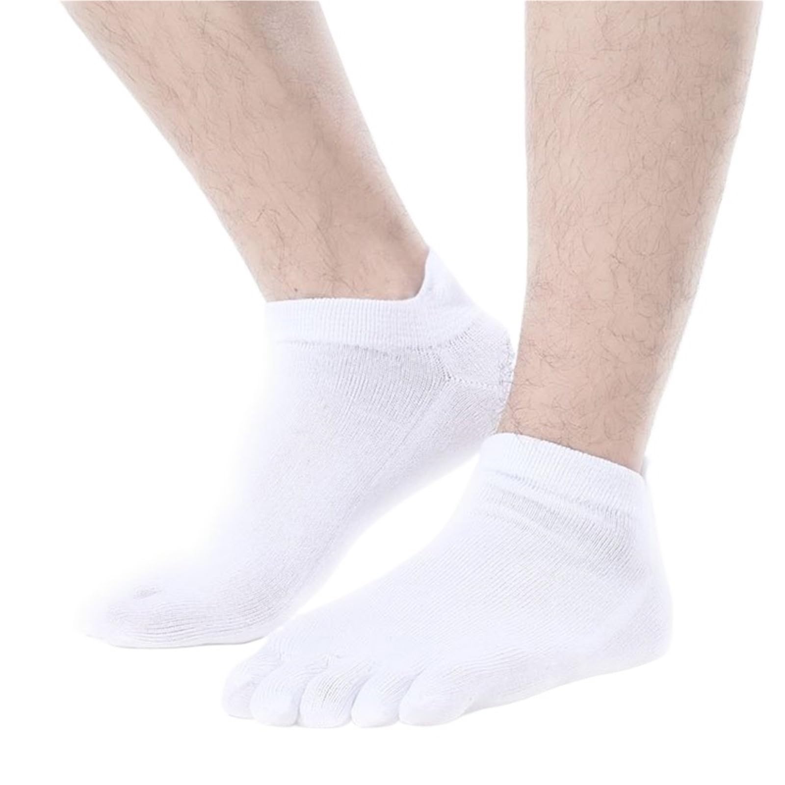 IRFHDCX Toe Socks 3 Pair Socks Solid Color Cotton Toe Summer Winter Five / 5 Finger Business Sock(Color 02)