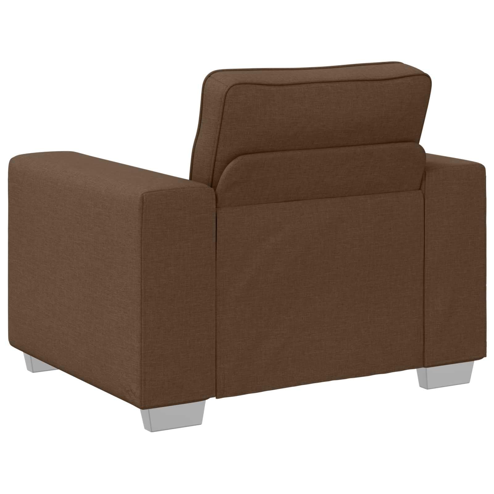Juego de sofás de 3 piezas, mezcla de lino, moderno juego de salón, sillón de 2 plazas y sofá de 3 plazas, para 6 personas, soporta hasta 660 kg, color marrón