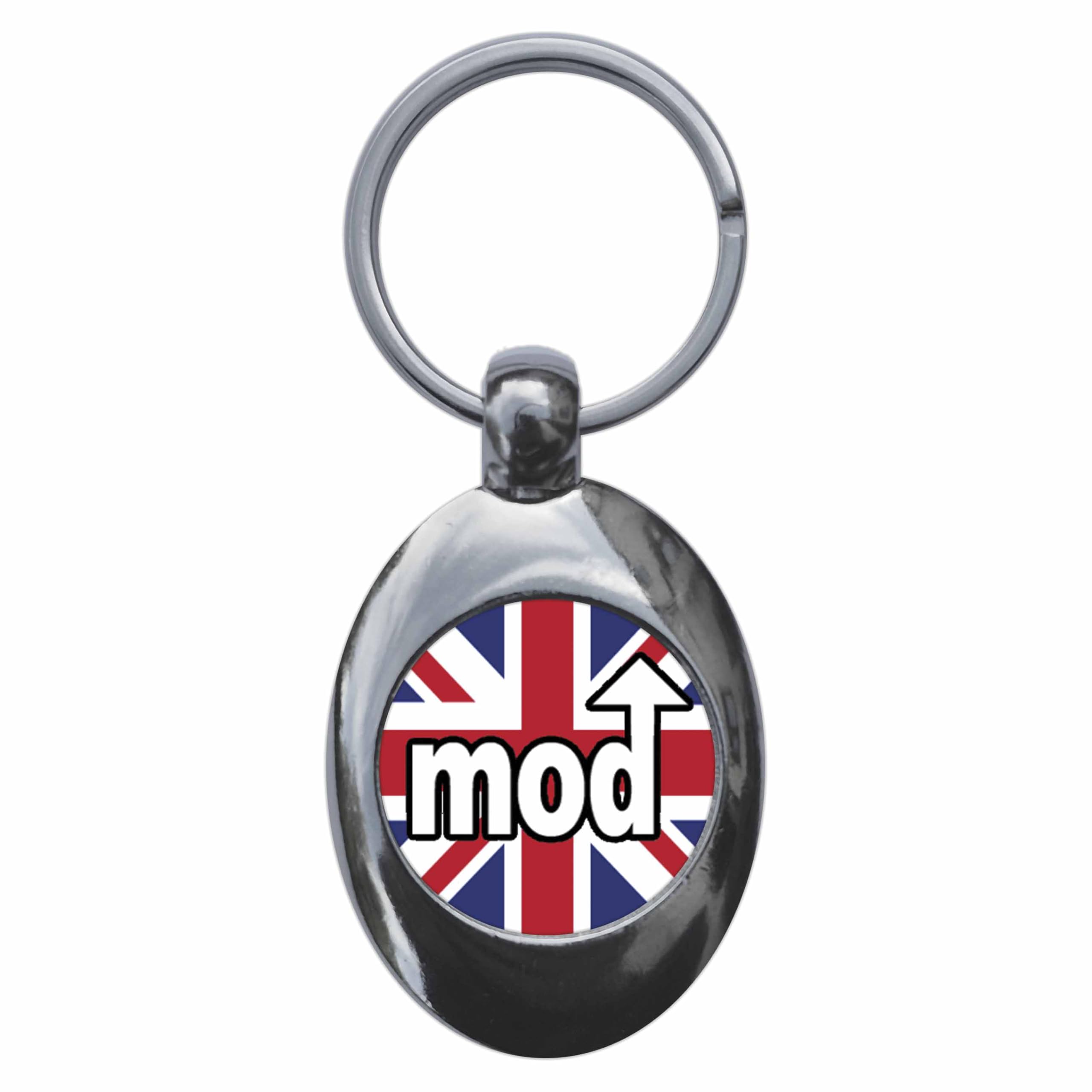 Ozorath UK Mod Target Roundel Mod Keyring Keychain Key Ring Chain With Trolley Coin