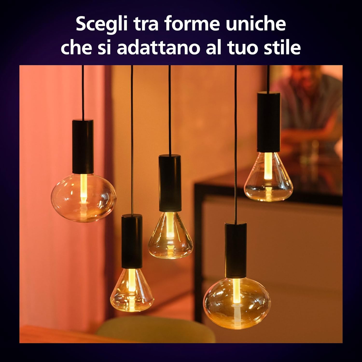 Philips Hue Lightguide G125 Large Lampadina Smart Globo, Luce Bianca e Colorata, 530 lm, Compatibile con Bluetooth, Controllo vocale con Alexa, Apple Home e Google Assistant