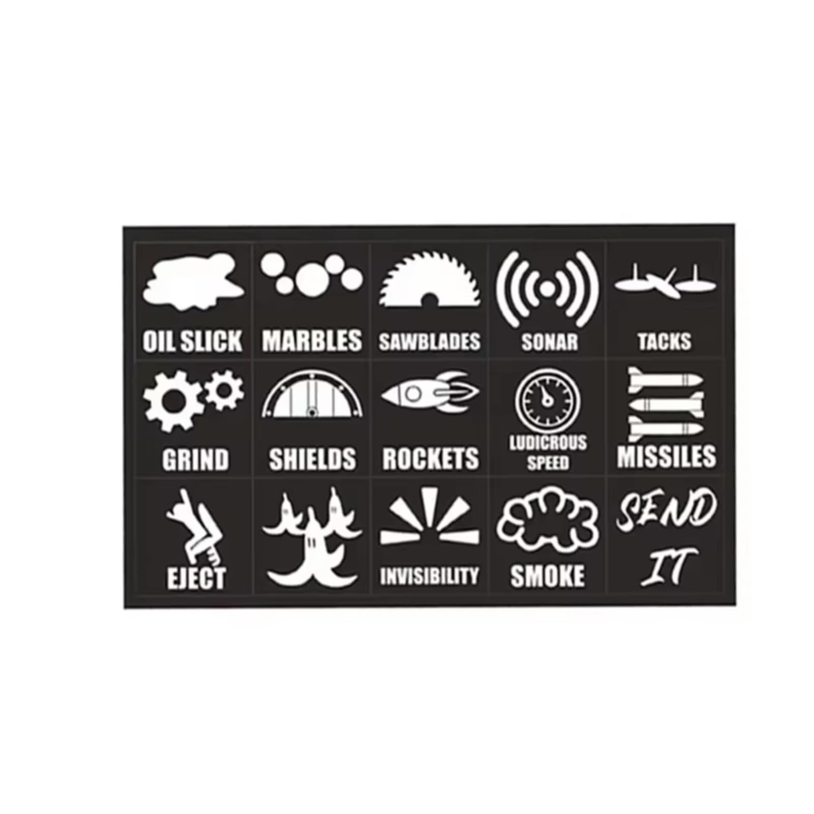 Auto Interior Trim Car Switch Button Stickers Universal PVC Creative Dashboard Console Label Decals Self-Adhesive Interior Decorations(Size1)