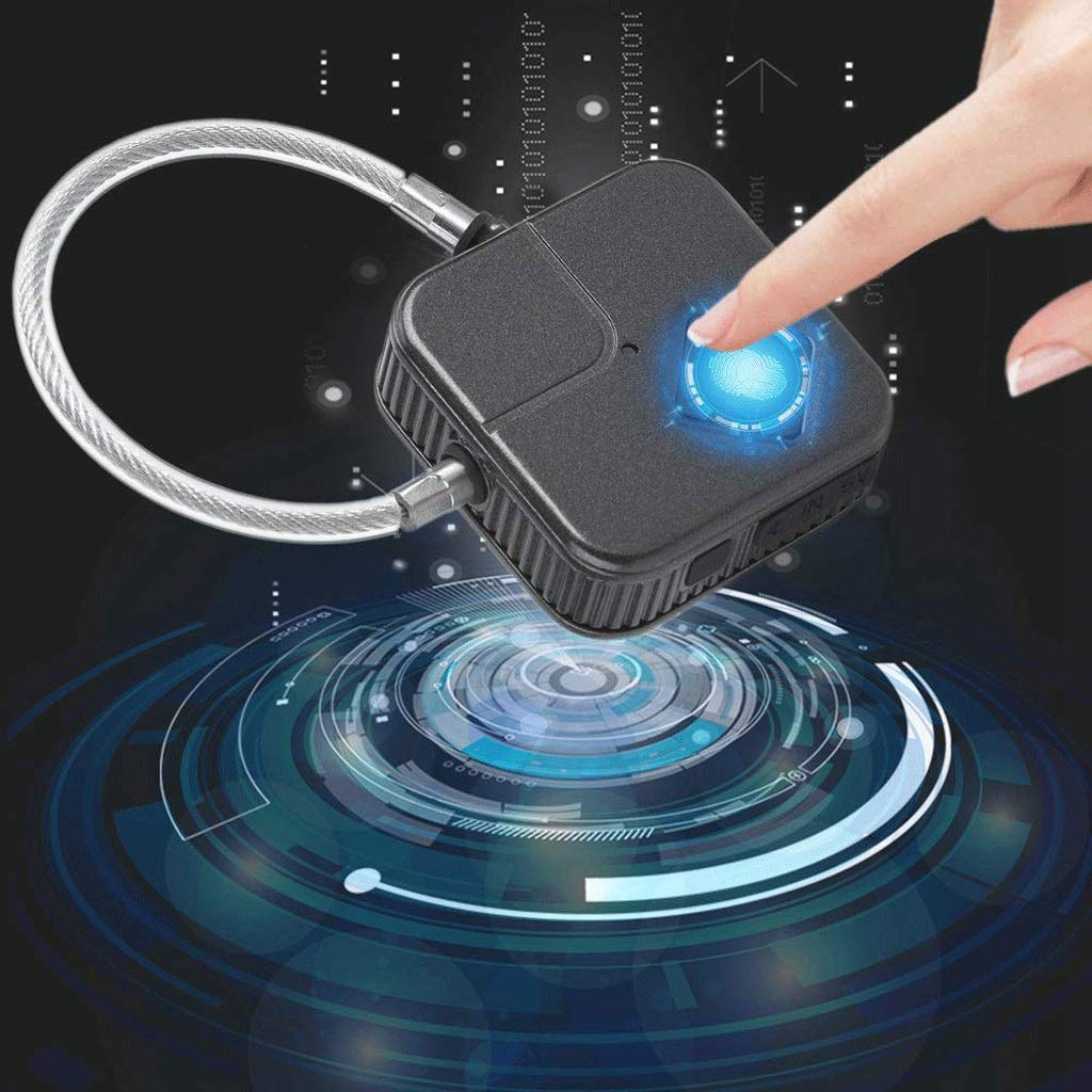 Lucchetto per impronte digitali, lucchetto per borsa con metallo impermeabile IP66, adatto per armadietto della palestra, serratura dell'armadietto della scuola, zaino, valigia, bagaglio da viaggio (