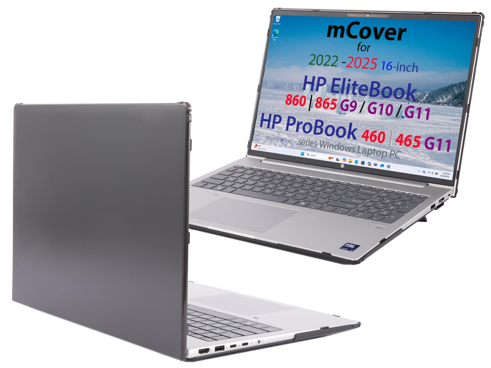 mCover Hoesje ALLEEN compatibel voor 2022~2023 14 inch HP EliteBook 840 (Intel CPU) | 845 (AMD CPU) G9/G10 serie notebook pc (past NIET op andere HP modellen) - zwart