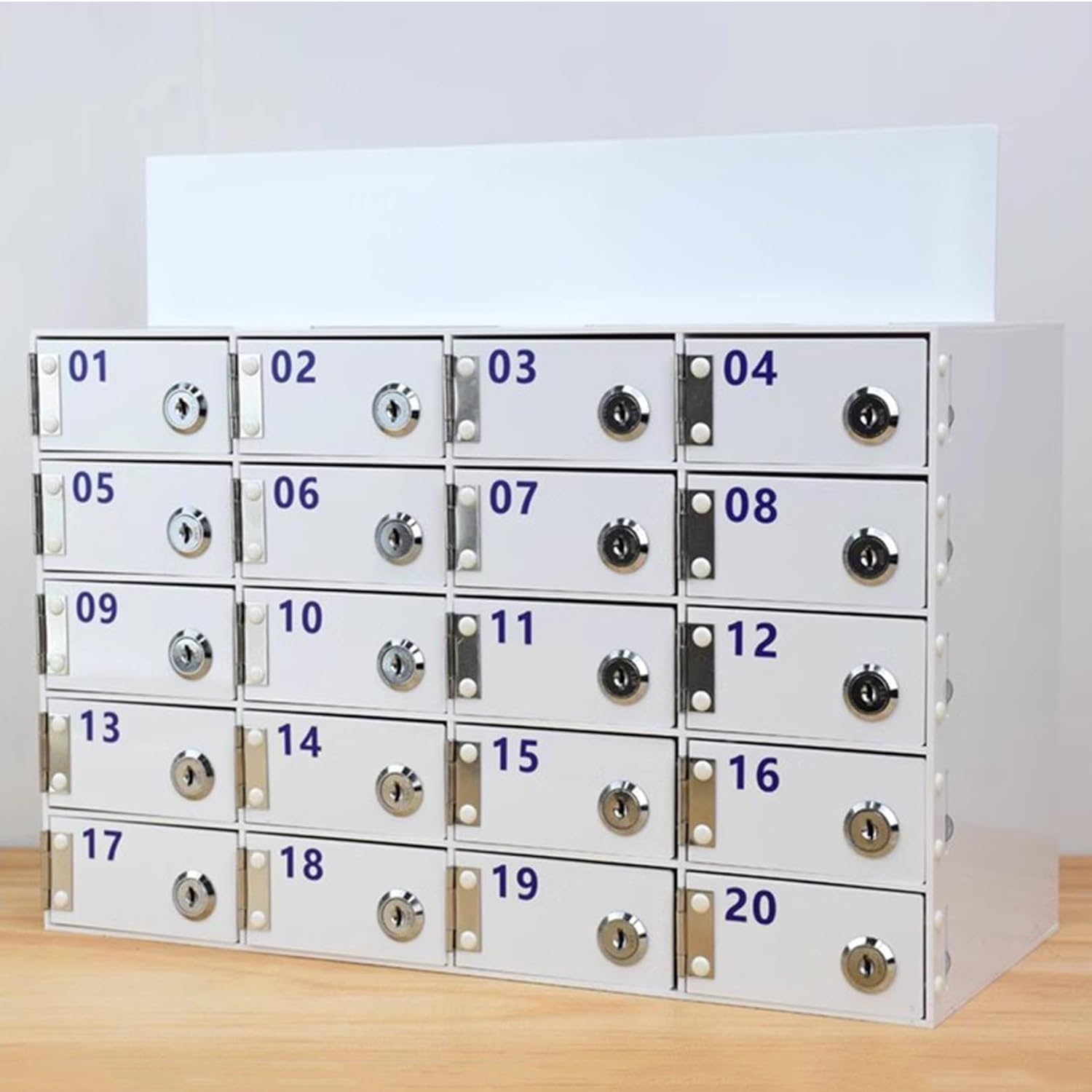 Mobile Phone Cabinet with Lock 12/15/20/25 Acrylic Mobile Phone Storage Box Mobile Phone Storage Cabinet Wall-Mounted Employee Lockers,15grids