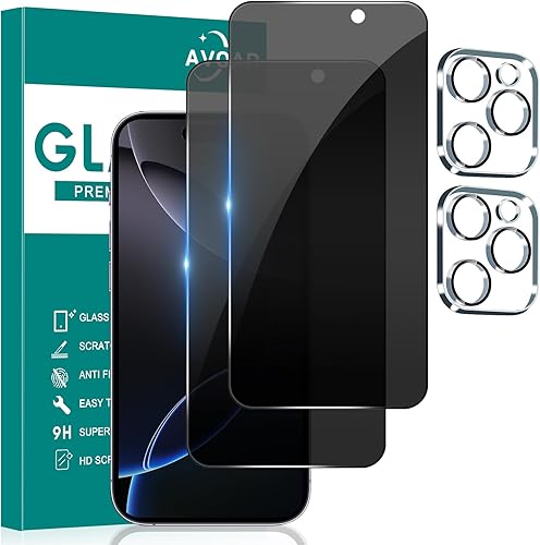 Miniatura 40 de Paquete de 2 protectores de pantalla de privacidad para iPhone 14/iPhone 13/iPhone 13 Pro, pantalla de privacidad iPhone 13 de 6.1 pulgadas, Paquete