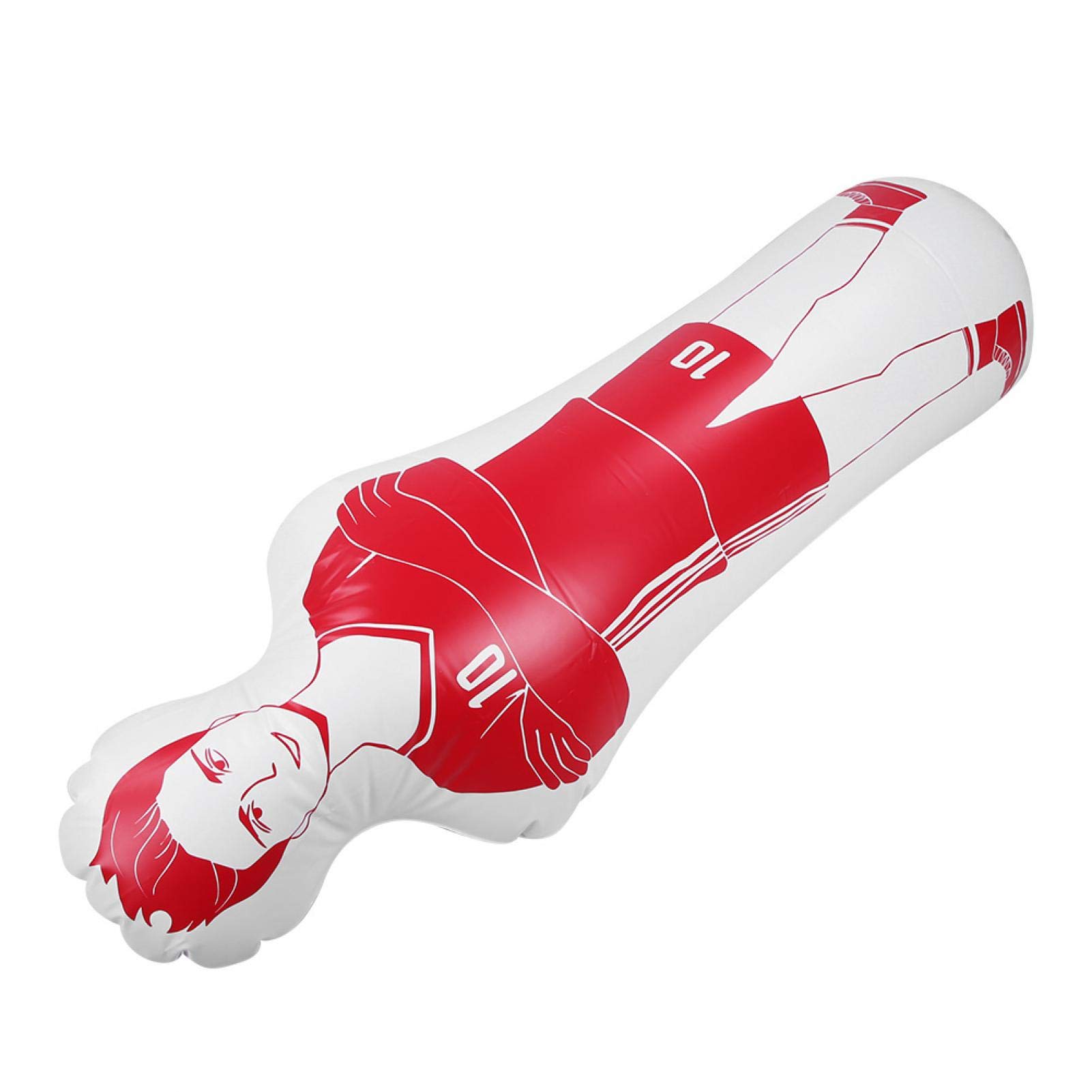 Mannequin d'entraînement, Mannequin de Football factice de Boxe Gonflable en PVC de 40x160 cm(Red)