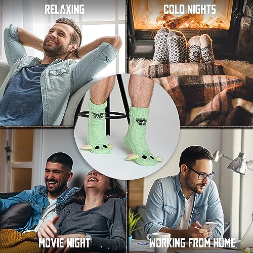 Disney The Mandalorian Fluffy Socks, Baby Yoda Mens Slipper Socks, Warm Knitted Socks4