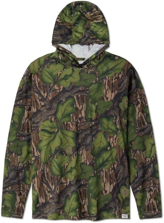 Mossy Oak Lightweight Men's Hooded Fishing Shirt Drift with Sun SPF Protection