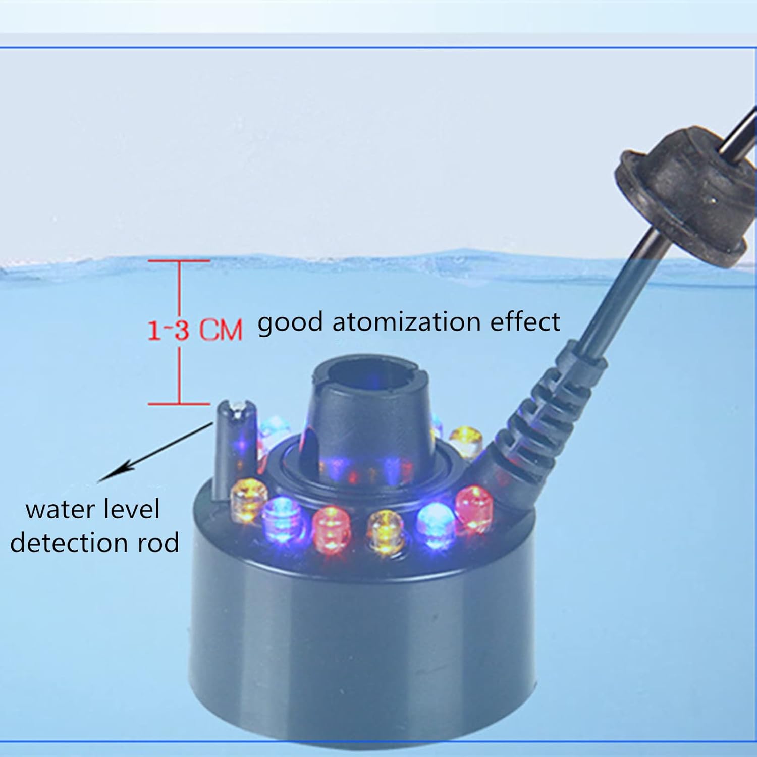 Mist Maker, 12 LED Indoor Fountain Mister Foggers, Small Pond Fog Machine Atomizer Air Humidifier Perfect for Water Fountain Pond, Halloween, Christmas Decor : Home & Kitchen