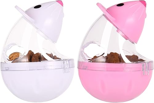 Dispensador de golosinas para gatos, juguete interactivo con forma de ratón y dispensador de alimentos para mascotas, aumenta el coeficiente