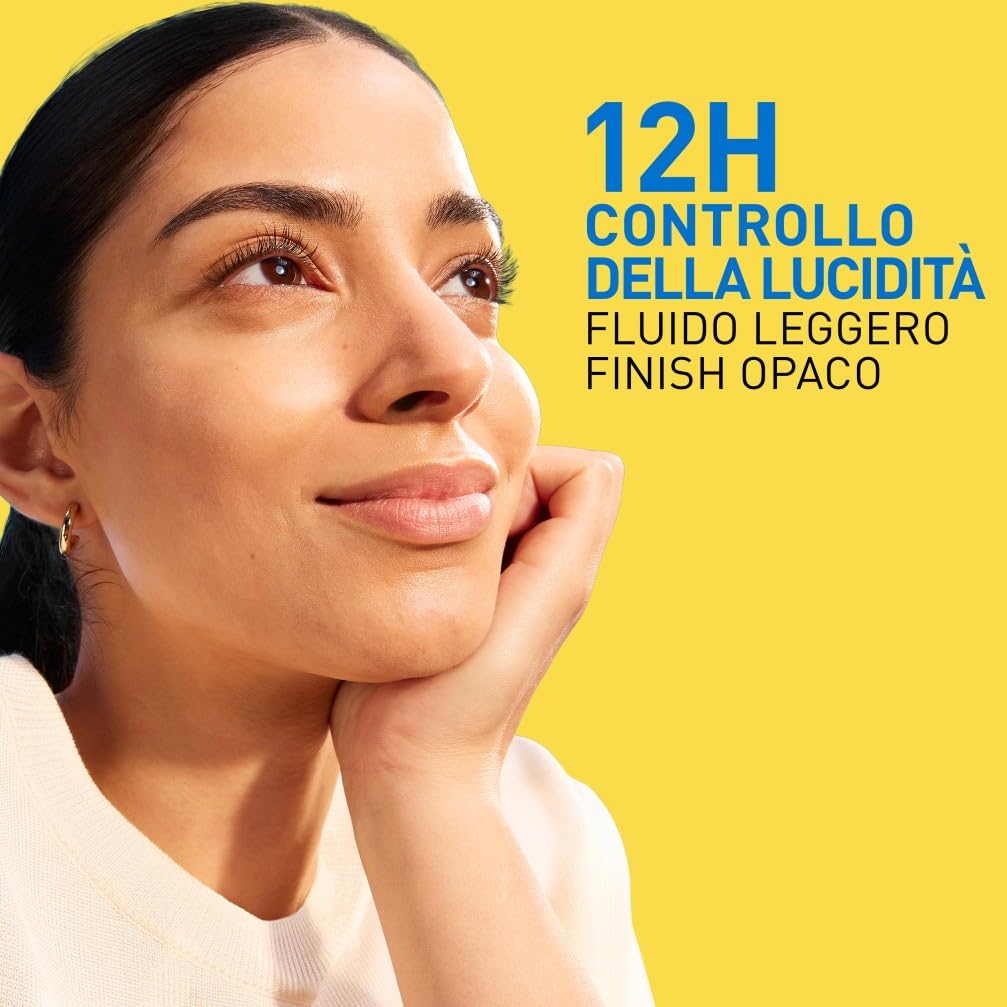 CeraVe Fluido Protezione Solare Invisibile Oil Control SPF50+, Per Pelle da Normale a Grassa, Protezione Molto Alta, Effetto Opacizzante, Invisibile Sulla Pelle, Texture Leggera, 50ml