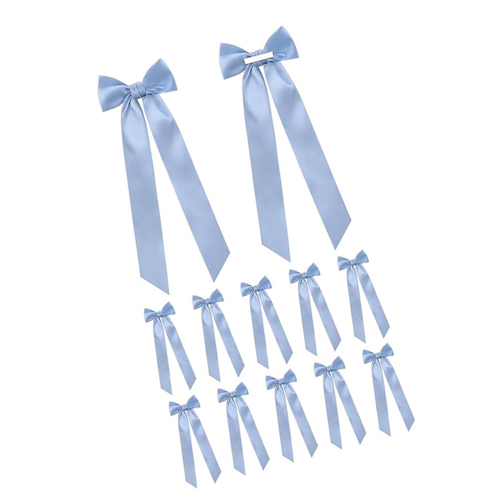 Shurhome 12Pcs Self-Stick Ribbon Bowknots for Wedding Centerpieces Holiday Party Candlestick Ornament Decoration Wedding Wrapping Ribbon