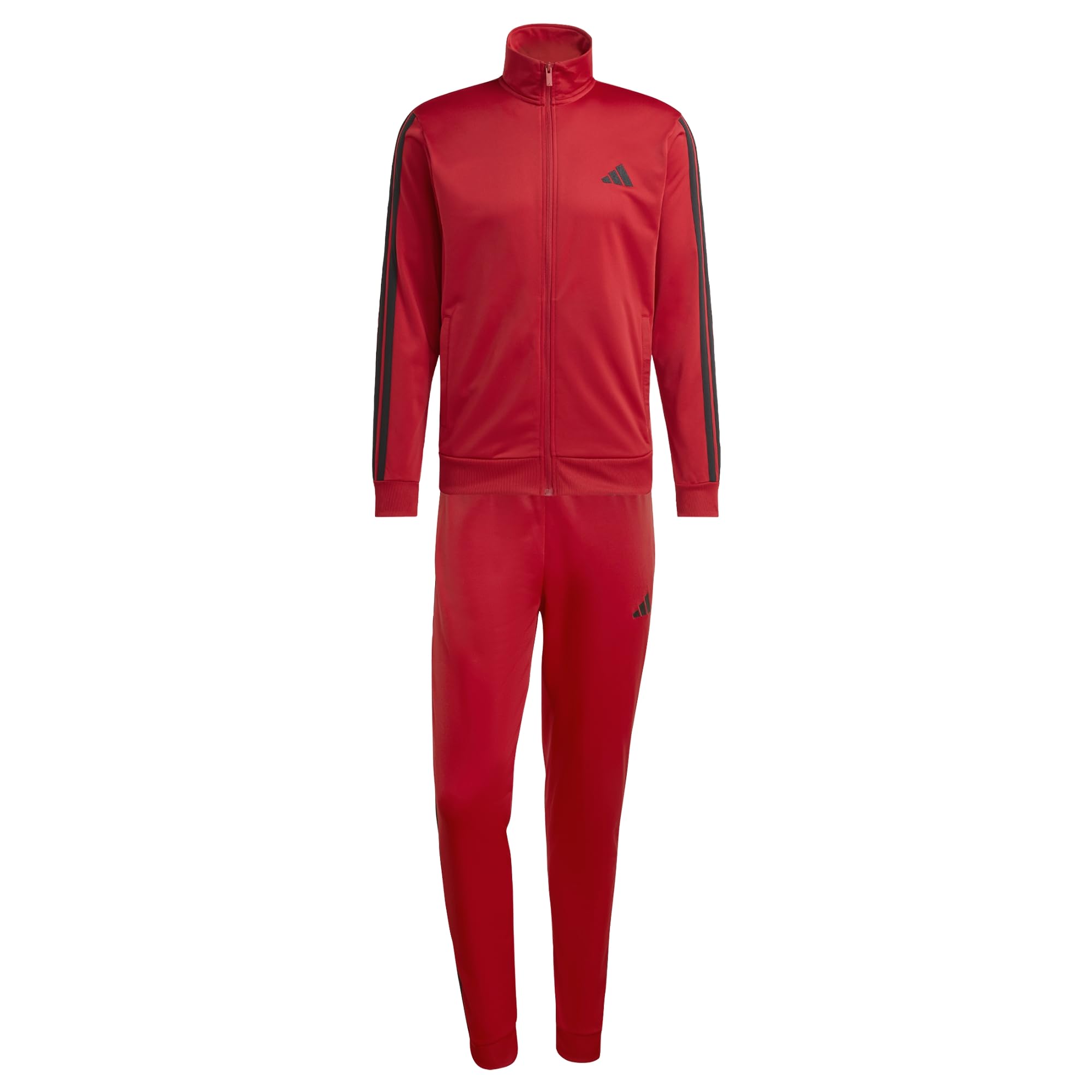 Adidas Men's Active Maroon Dayready Tracksuit, Recycled Polyester, Burgundy