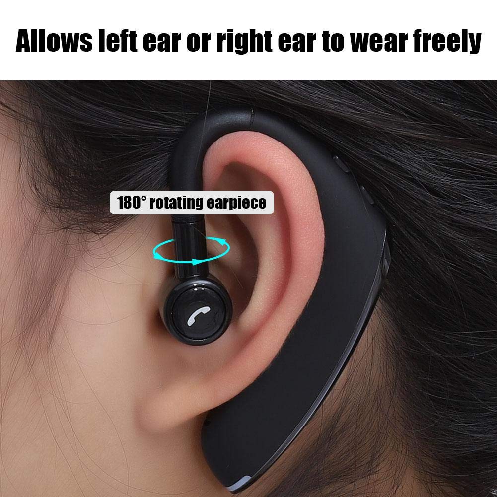 Topiky Business Bluetooth headset, F900 draadloze stereo hoofdtelefoon met 180 ° rotatie en handsfree-functie
