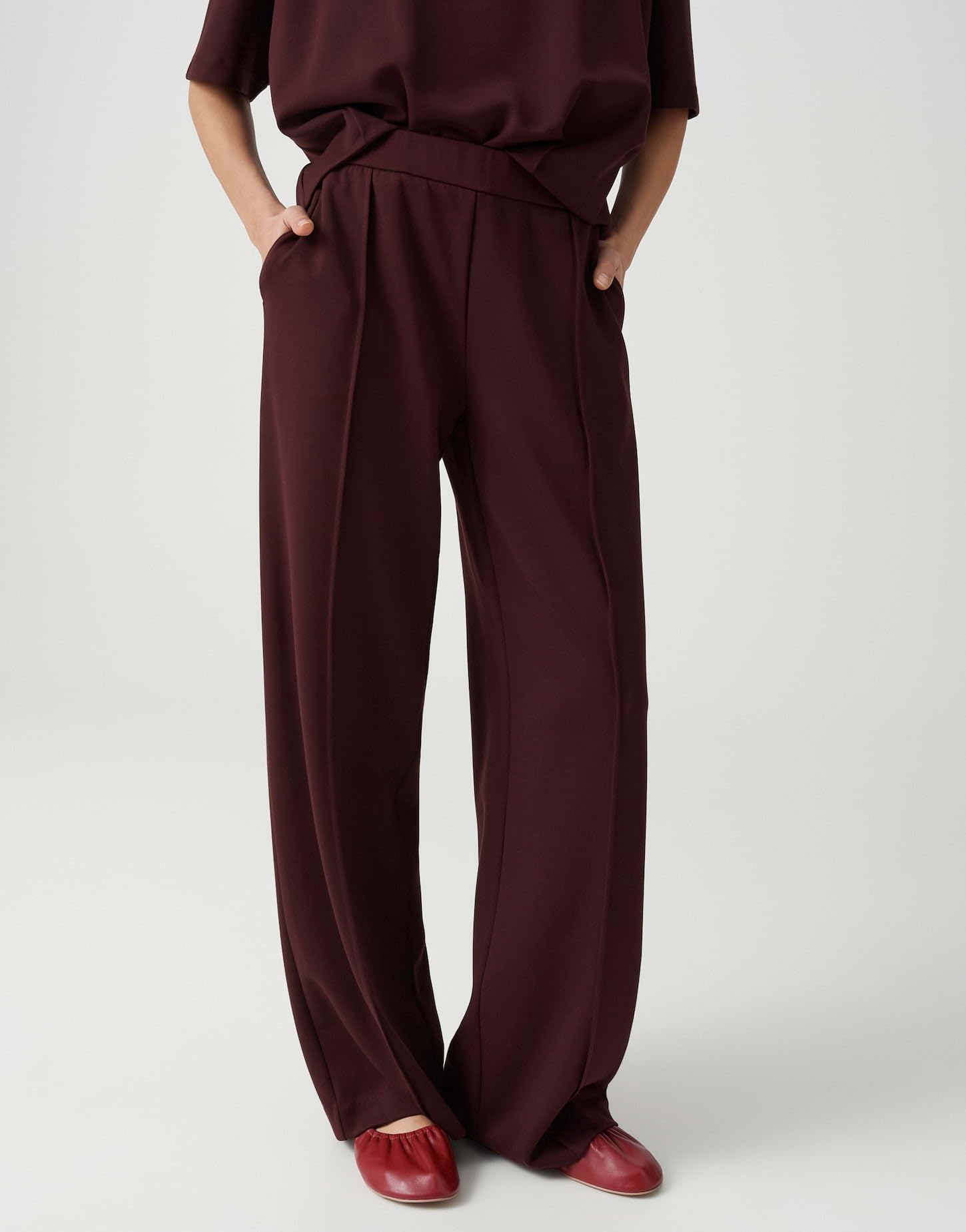OPUS Damen Jogpants | MELANE CHILL Wide Jogpants aus Cotton Modal Mix