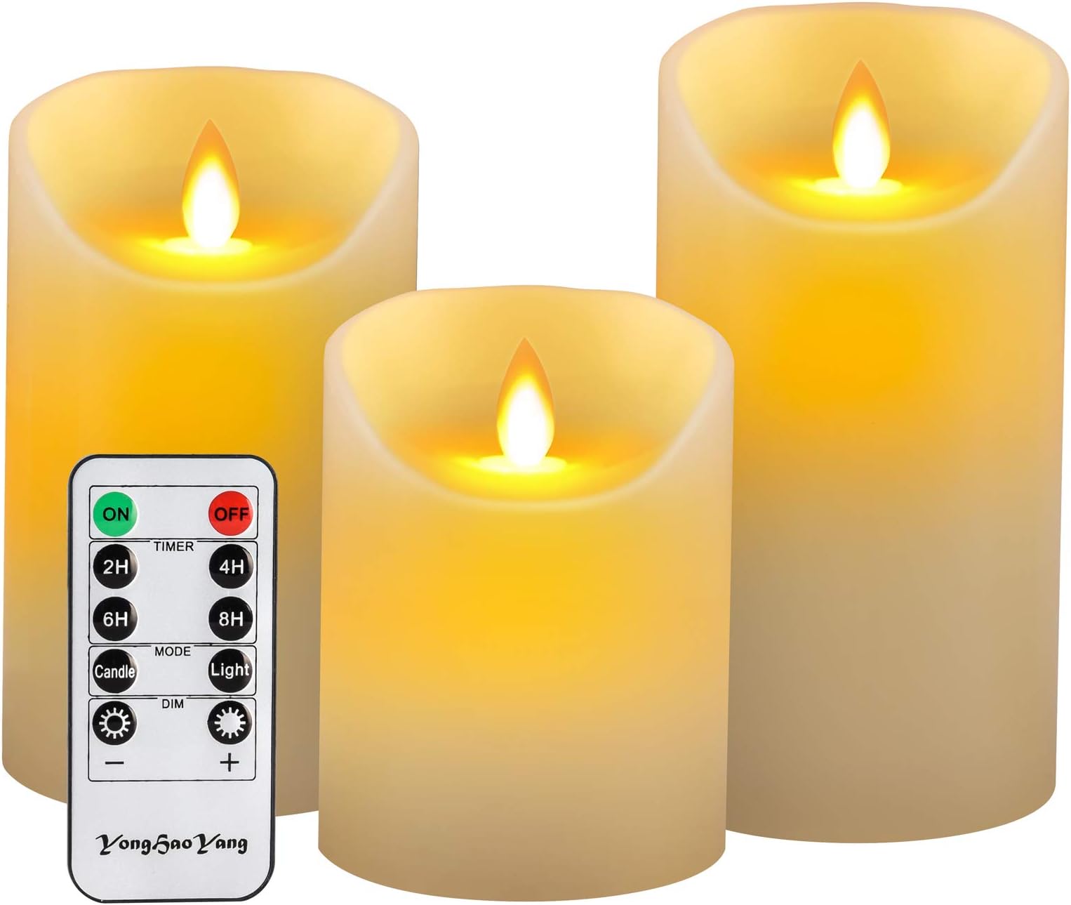 LED Candles,Flameless Candles 4" 5" 6" Real Wax Battery Candle Pillars
