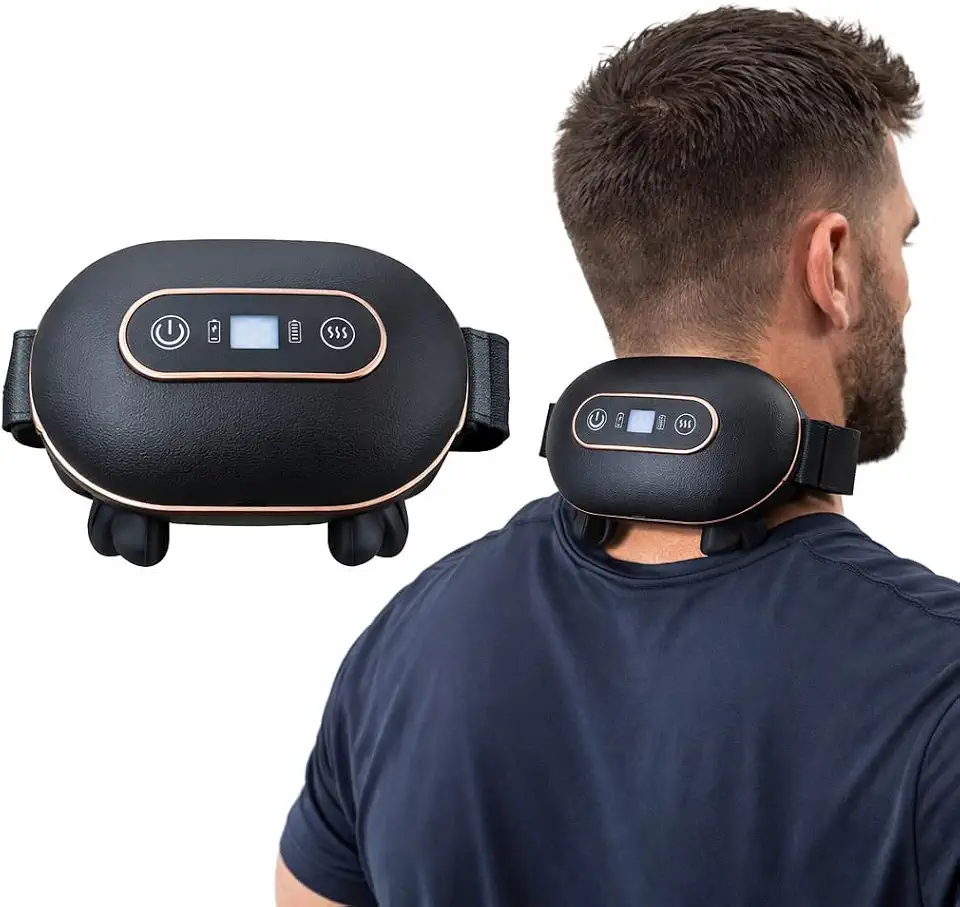 Electric Neck and Shoulder Massager - New Model 2026 - Multi-Zone Shiatsu Massage for Neck, Back and Legs - Heating 3 Red Lights - 3 Intensity Levels