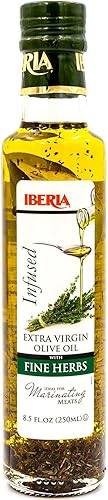 Iberia Aceite de oliva virgen extra con hierbas finas, 8.5 onzas